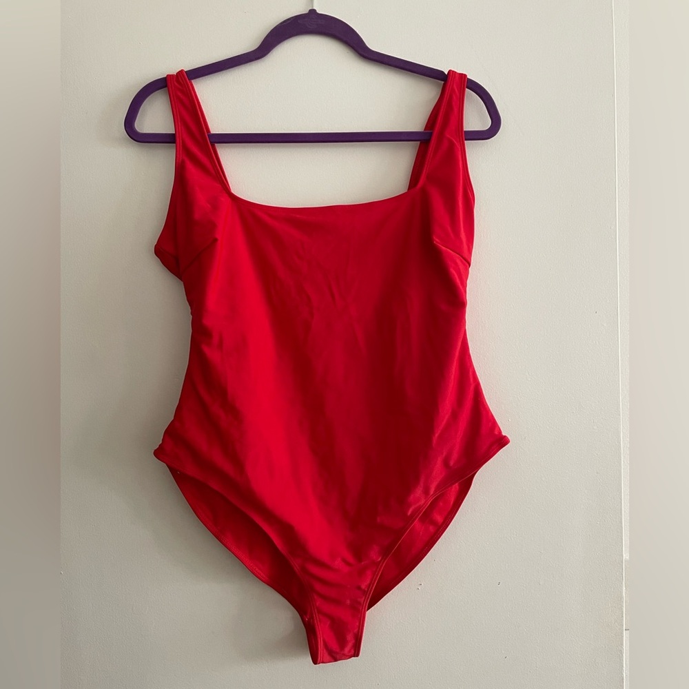 Wolf & Whistle red swim one piece size 36DDD/F
